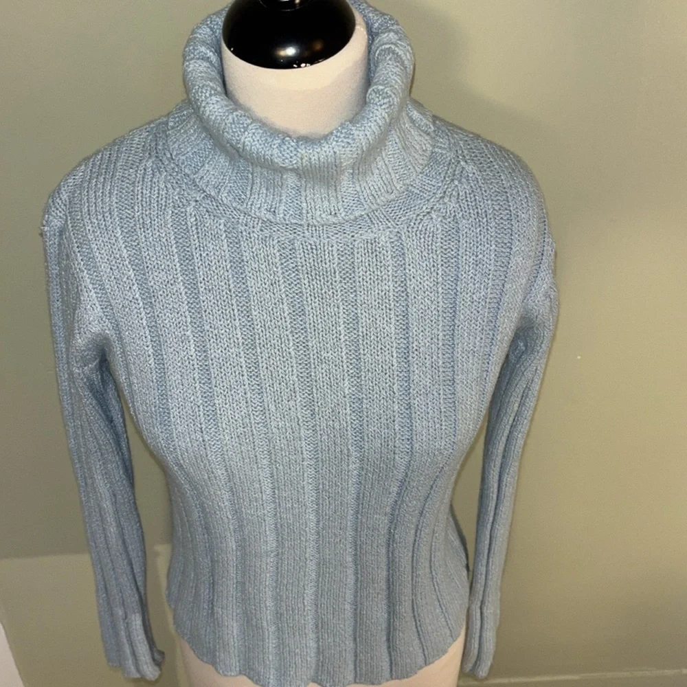 GAP XXL (14-16) girls. Light blue knitted turtleneck sweater - Picture 5 of 10